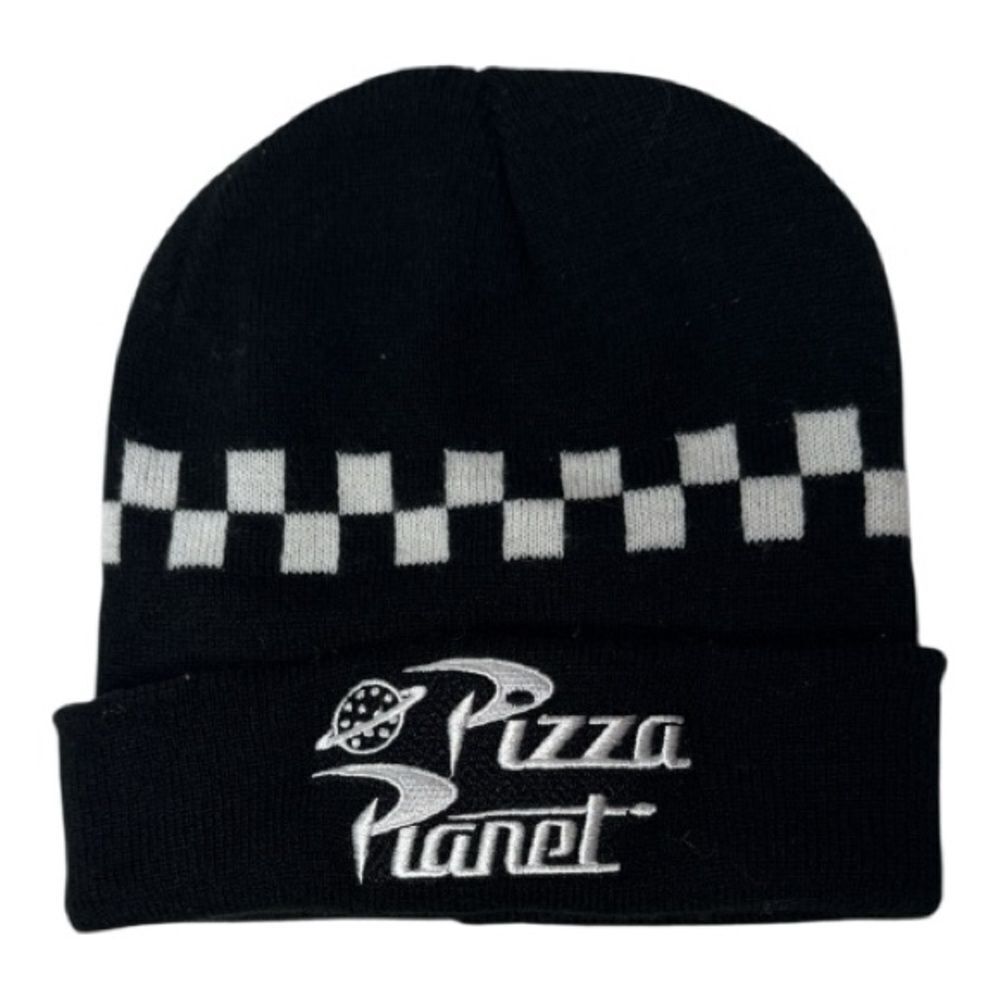 Disney Toy Story Pizza Planet Black and White Beanie.